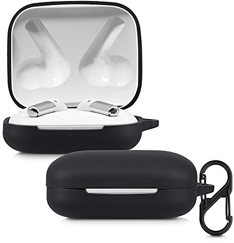 kwmobile Case Compatible with OnePlus Buds Pro Case - Silicone Cover Holder for Earbuds - Black