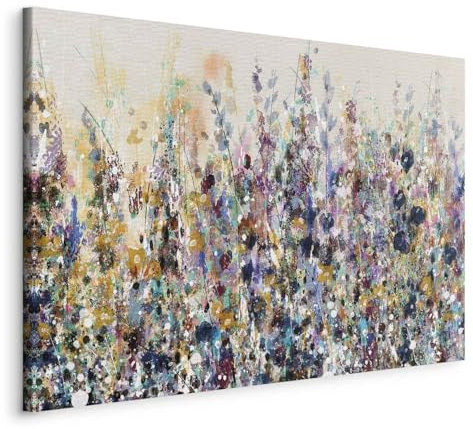 murando - Quadro Prato Fiorito 90x60 cm 1 Pezzo Stampa su Tela in TNT XXL Quadri Moderni Murale Moderno Grafica Decorazioni Parete Pittura Immagini Fiori Colorati Natura Botanico Dipinto a-A-10123-b-a