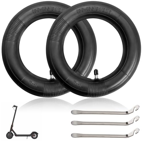 8,5 Zoll verdickter Schlauch für den Elektroroller Xiaomi Mi 3/M365/Pro/Pro2/1S/Essential/Soflow SO3/SO4,8 1/2 x 2 gerade Schläuche für Scooter-Vorder- und Hinterräder (2 Schläuche + 3 Brecheisen)