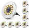 Solpex Lot de 8 lampes solaires pour jardin, 12 LED, blanc chaud, en acier inoxydable, étanche, pour l'extérieur, jardin, terrasse, pelouse, cour, allée