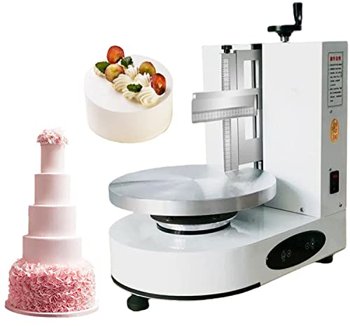 RETRIN Machine Glaçage Gâteau,Lisseur Gateau Outil De Lissage De Gâteau Gâteau Décorer Polisseur Lisse,grattoir à Gâteau pour Crème à Beurre,Donne des gâteaux de 4 à 12 Pouces,White