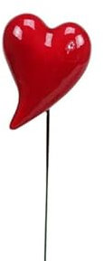 24 STK Dekostecker Herz rot 5cm Valentinstag Muttertag o200 Floristik Deko Stecker 24cm Herzen Dekoherzen Dekopicks Herzdeko Herzstecker