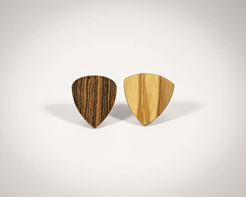 Guitar Plectrum & Holder, Wooden Pick with Keyring Case, Music Gift Set, Custom Guitar Pick, Plectrum Pouch, Guitar Accessories