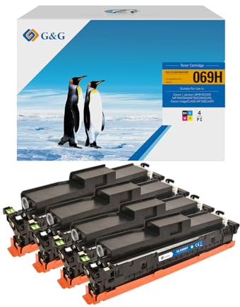 G&G Kompatible Toner Ersatz für Canon 069H 069 für Canon I_sensys MF754CDW MF752CDW LBP673CDW (Schwarz Cyan Magenta Gelb)