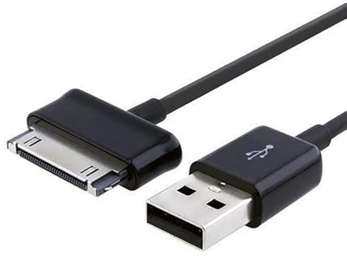 Xingdianfu Cable de Carga y Transferencia de Datos USB para Samsung Galaxy Tab 2 10.1 P5100 Cargador - Negro