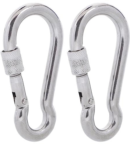 SEPWIK Moschettone in acciaio inox – Ganci a molla multiuso resistenti per guinzaglio, campeggio, altalena, amaca