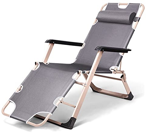 BAHOJAS Zero Gravity Stuhl mit Stützkissen – verstellbare Liege für Outdoor, Strand, Rasen – Lounge in Komfort mit Campingstuhl-Kissen – Schwerkraftstuhl, Liegestuhl, Outdoor-Stuhl