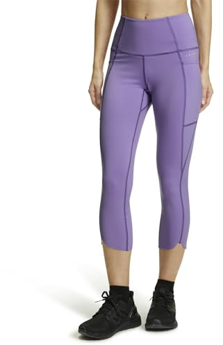 FALKE Damen CORE 3/4 Sport Trainingshose Funktionshose mit hoher Taille und druckfreiem Komfortbund reflektierend elastisch bequem atmungsaktives schnelltrocknendes nachhaltiges Funktionsmaterial 1 Stück