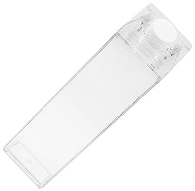 lopituwe Wide Water Bottle - Leak-Proof with Food and Large Capacity Plastic Carton Water Bottle Milk Carton Water Plastic Water, Transparent, 1000ML