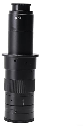 Mikroskop-Objektiv CS C-Mount Mikroskop Zoom Monokular Objektiv für Mikroskop-Videokamera für Elektronik, Schmuckinspektion (10-180-fach)