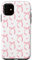 Aesthetic Pink Ribbons and Bows in Watercolor Case for iPhone 11