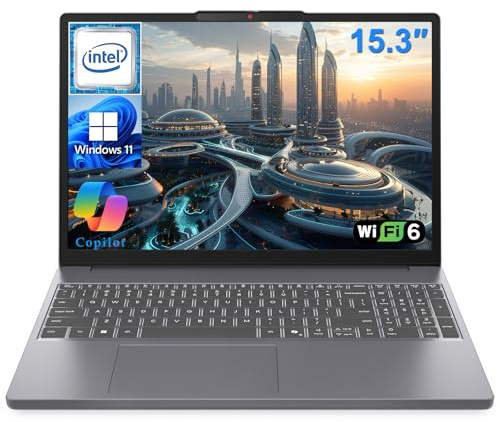Lenovo Ordenador portátil para negocios en casa, 15 FHD+ IdeaPad Slim 3, Intel 8-Core i5-13420H (Beat i7-1355U), 24GB DDR5 RAM, 1TB PCIe SSD, WiFi 6, Bluetooth 5.2, Copilot AI PC, Luna Grey, Windows