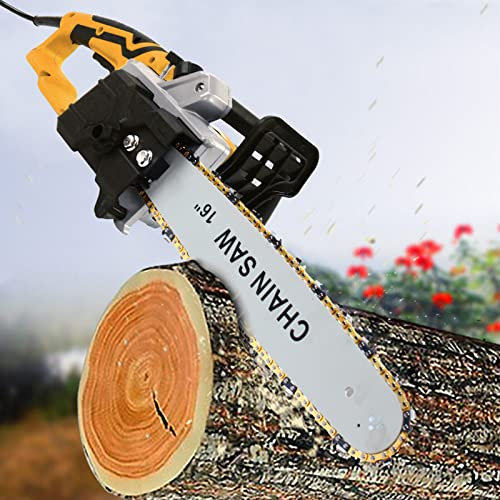 HOARLICN 16 Zoll Elektro-Kettensäge, Elektrische Kettensäge 35cm Einhand Kettensäge Einstellbare Kettenspannung 2000w Garten Holzsäge Chainsaw Baumsäge Kabelgebundene Kettensäge