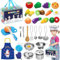 UCAMP Accessoire Cuisine Enfant 32 Pièces - Ensemble Ustensiles Avec Tablier, Toque, Gant - Cadeau Pour Garçons et Filles