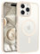 DUEDUE Case for iPhone 15 Pro Magnetic [Compatible with MagSafe] Shockproof Military Grade Protection, Anti-Scratch Translucent Matte Back Case Cover for iPhone 15 Pro 6.1, Beige