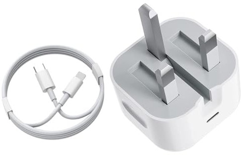 20W USB C Fast Charger Plug with iPhone Charger Cable 1M for iPhone 14/14 Mini/14 Pro/14 Pro Max/13/12/11/SE/8/7, Pad