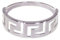 Inmaculada Romero IR Ring aus 925-m-Sterlingsilber für griechische Frauen mit durchbrochenem Detail, maximale Breite 6 mm.