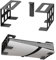 sciuU Horizontal Montage sous Bureau/Support Mural Vertical - Compatible PS5 Pro Digital, PS5 Slim Digital, Xbox Series S, Xbox One Support Console pour Mur/Bureau en Acier Inoxydable