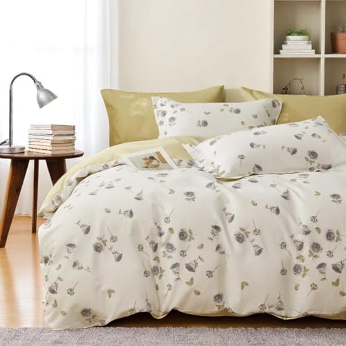 Essina King Size Duvet Cover Set – 3 Pcs Bedding Set – Duvet Cover King Size and Pillow Sham – Cotton Duvet Cover Set 620 Thread Count – Luxurious Quilt Cover – Tea Rose