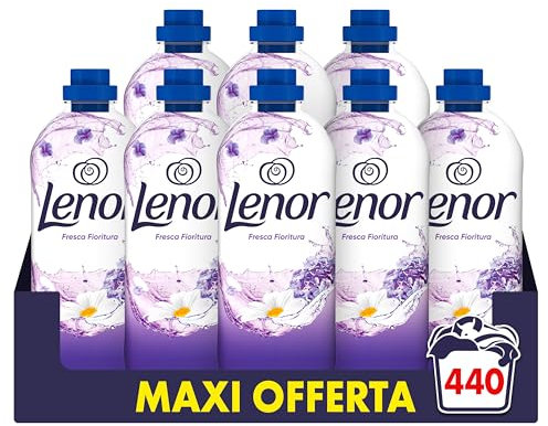 Lenor Ammorbidente Lavatrice Concentrato 440 Lavaggi (8X55), Fresca Fioritura, Lenzuola Che Profumano Di Pulito Fino A 1 Settimana