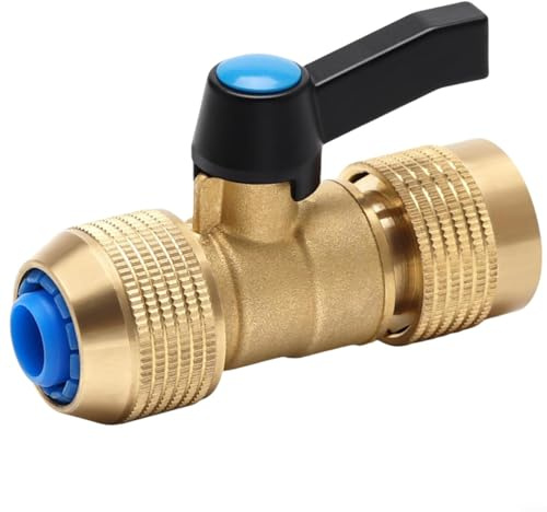 HOHOVYVY Kugelhahn Mit Schlauchtüllen Außen Mit 2 Schlauchschellen Messing Schlauchanschluss Mit Durchflussregelventil Für 13 Mm (1/2 Zoll)