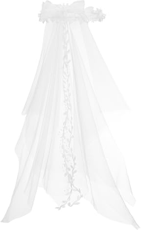 CORHAD Weiße Braut Haarreif mit Schleier Künstlicher Blumenkranz Vielseitiges Hochzeitskopfschmuck Geeignet für Braut Jga und Gartenparty Eleganter Haarschmuck für Kurze und Lange Haare