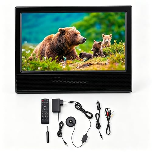 Dpofirs TV Portátil de 14 Pulgadas, Televisión Digital TFT LED para Acampar, RV, Viajes a Casa