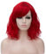 ATAYOU Kurz Rot Cosplay Perücke Damen Rote Bob Synthetik Perücke für Halloween Und Karneval Mit 1 Perücke Kappe(Kurze)