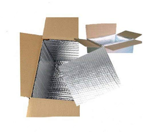 Thermofolie Luftpolsterfolie ALU - Wärmedämmende Isolierungsfolie aus Aluminium - Wärme Isolierung - Schalldämmung - Wasser - & Dampfresistent - 3 lagig - 100cm x 5m