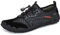 DANNTO Herren Aquaschuhe Wasserschuhe Badeschuhe Kinder Yoga Badeschuhe Strandschuhe Schnell Trocknend Surfschuhe Schwimmschuhe mit rutschfeste Sohlen Neoprenschuhe Barfuß Schuhe (Schwarz,47)