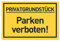 Privatgrundstück Parken Verboten Schild (30x20 cm Kunststoff) - Klares Zeichen für Parkverbot - Privatparkplatz Schilder - Parkplatz Schild Privat - Parken Verboten (Gelb)