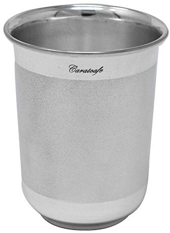 PRD CARATCAFE Pure Silver Drinking Glass/Tumbler, 925 Sterling Silver Glass For Baby Toddlers New born Gifts Health Safe Hallmark Certified Net WT 20 Grams (60 ml / 2 oz), Gift Item