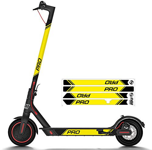 Aufkleber für Xiaomi M365,STYLISH SCOOTERS Reflektierende Aufkleber für Elektroroller (gelb)
