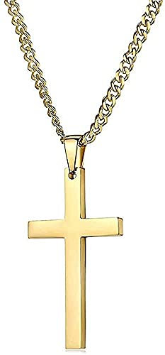 LIFETIME BLING 14K Gold Cross Chain Pendant Necklace 3MM Solid Clasp for Men,Women Small for Charms Miami Cuban Curb Link Diamond Cut (20)