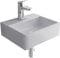 Alpenberger Handwaschbecken Klein | Eckiges Mini Waschbecken mit Hahnloch | Modernes Wandwaschbecken 33cm | Kleines Waschbecken Gäste WC & Garten Waschbecken | Keramikwaschbecken Kinderwaschbecken