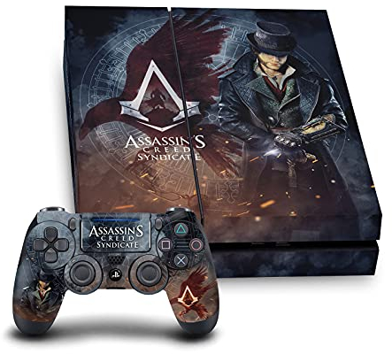 Head Case Designs Offizielle Zugelassen Assassin's Creed Jacob Frye Syndikat Grafiken Vinyl Haut Gaming Aufkleber Abziehbild kompatibel mit Sony PlayStation 4 PS4 Console and DualShock 4 Controller