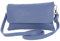 modamoda de T226 Damen Leder Clutch Umhängetasche Abendtasche Small handmade in Italy, Farbe:Saphirblau