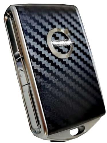 GRWGLE Schlüsselanhänger Cover für Volvo S60 S90 XC40 XC60 XC90 V60 V90 Polestar 1 Polestar 2 Smart Auto-Fernschlüssel,Auto-Schlüsselanhänger-Gehäuse Shell,Carbon Fiber Black