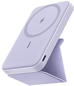 Anker Power Bank, 622 Magnetic Battery (MagGo), 5000mAh Foldable Magnetic Wireless Portable Charger and USB-C for iPhone 16/16 Plus/16 Pro/16 Pro Max, iPhone 15/14/13/12 Series