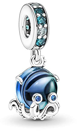 Lkwidi Charme Cute Octopus Dangle Charms-Anhänger 925 Sterling Silber Charm Bead Pendant für Europäische Armbänder und Halsketten