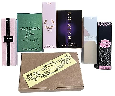 jameitop® Trend Düfte Set: 6 X Parfüm für Damen 15 ML jedes einzeln verpackt mit Spray Kopf in Geschenkbox