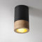 Ouglres Deckenlampe Aufputz Vintage,Kleine Deckenleuchte Matt Schwarz,1 Flammige Deckenspots Aus Metal, Holz,Modern Stylish Deckenstrahler Gu10 Für Wohnzimmer Schlafzimmer Flur Küchen,Einfache Montage