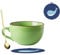hengshukeji 700 ml große Kaffeetasse, Keramik-Kaffeetasse, Teetassen für Büro und Zuhause, Geburtstagsgeschenk, spülmaschinen- und mikrowellenfest (Hellgrün)