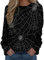 boseucn Halloween Pullover Damen, Langarmshirt Damen Pullover Halloween Spinnennetz Drucken Rundhals Langarm Sweatshirt Vintage Lässige Oberteile Teenager Mädchen Tshirt Streetwear Sportshirt Tops