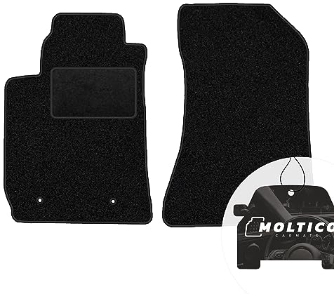 moto-MOLTICO Vorne Fußmatten Auto Velours Autoteppiche Schwarz Automatten Set 2-teilig passend für Alfa Romeo 159 2005-2011