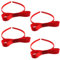 4 Bandeaux à Nœuds Rouges, Bandeaux Vintage pour Filles, Bandeau en Ruban, Accessoires pour Cheveux avec Nœud, Serre-Tête à Nœud Papillon, Coiffe Féminine, Accessoires de Serre-Tête pour Enfants