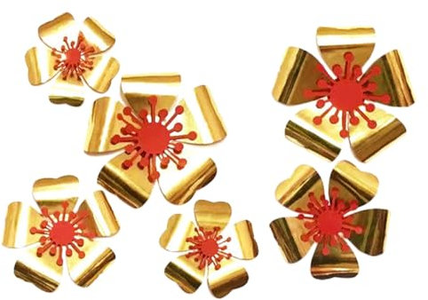 Mikikit Hochzeitshintergrund-Dekorationen 6er-Pack 3D-blumenaufkleber Einfach Anzubringen Hochzeits- Und Party-Dekorationen Für Zuhause Oder Veranstaltungen