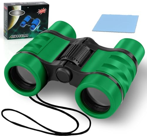 OSDUE Kids Telescope Outdoor Toys, 4x30 High Resolution Binoculars for Kids Toys Educational Learning Kids Binoculars for Sports and Outside Play, Gifts for Age 3-12 Years Old Boys Girls