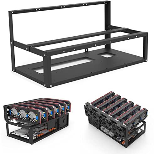 Marco de Plataforma de Minería, Computadora Kit de Soporte de Placa Base de Chasis SECC Minero Al Aire Libre Caja de Plataforma de Marco de Minería Caja de Marco de 6 GPU Carcasa