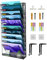 HIHOBDAY Zeitschriftenständer aus Eisen mit 11 Etagen, zur Wandmontage, pulverbeschichteter Metallgitter-Organizer, A4-Wandhalterung, Dokumentenhalter für Büro, Heimdekoration